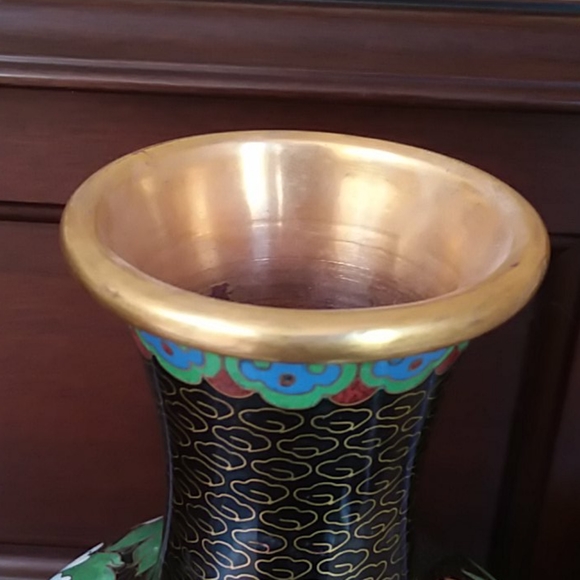 Beautiful Vintage Chinese Cloisonne Vase - Picture 9 of 10
